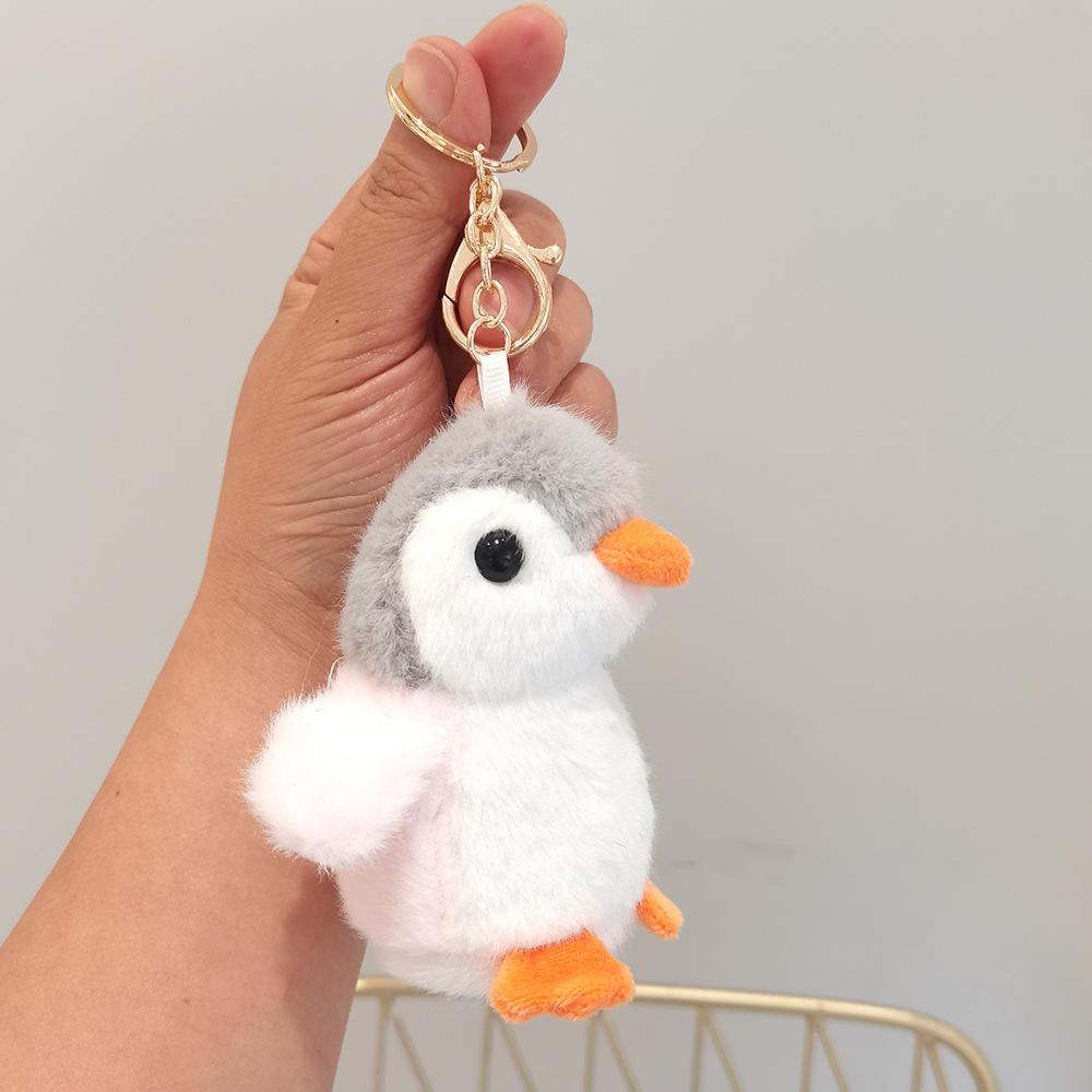 

Cute Penguin Plush Spouse Cartoon Grabbing Machine Doll Plush Toy Couple Keychain Bag Hanging Decoration bead chain