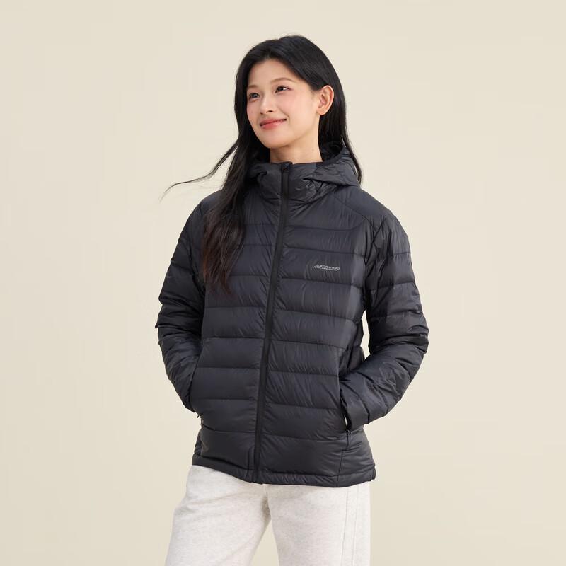 XueZhongFei Unisex Lightweight Hooded Ribbed Down Jacket