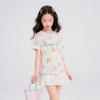 Girl's Floral Print Short Sleeve T-Shirt