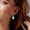 Original Clover Green Zircon Copper Four Leaf Clover Earring Delicate Jewelry Women Earring Luxury Anniversary Gift