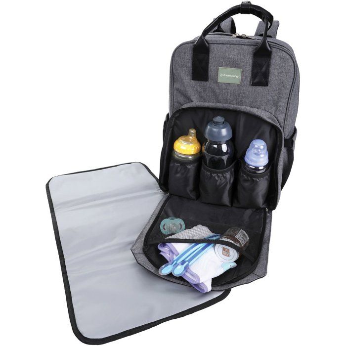 Sac a dos a langer avec matelas a langer - DREAMBABY - Clips pour poussette - Pochette d'essuyage en filet - Sangles réglables