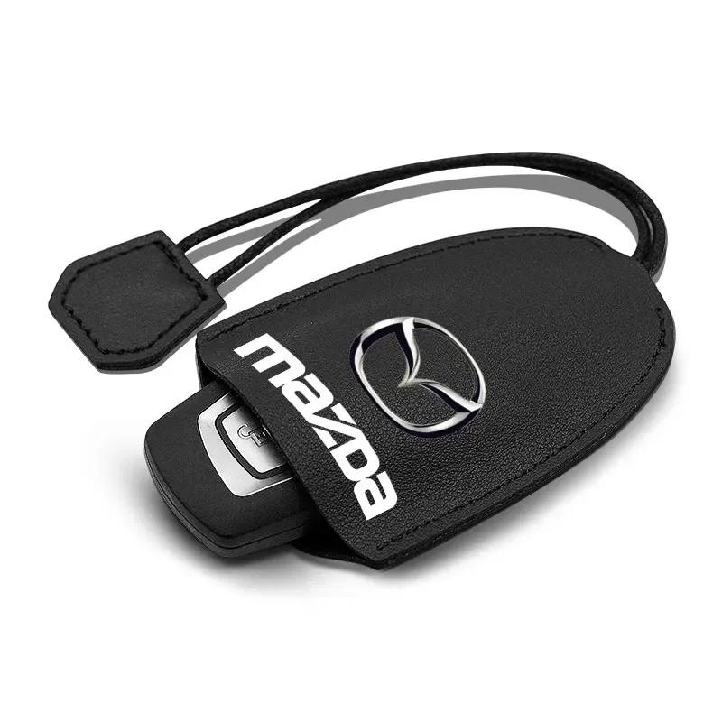 Husa Capac Cheie din Piele cu Logo Mașină Geantă Chei Auto Carcasă Breloc Accesorii Auto Pentru Mazda 3 6 CX-3 CX-5 CX-7 CX-9 CX3 CX5 CX7 CX9