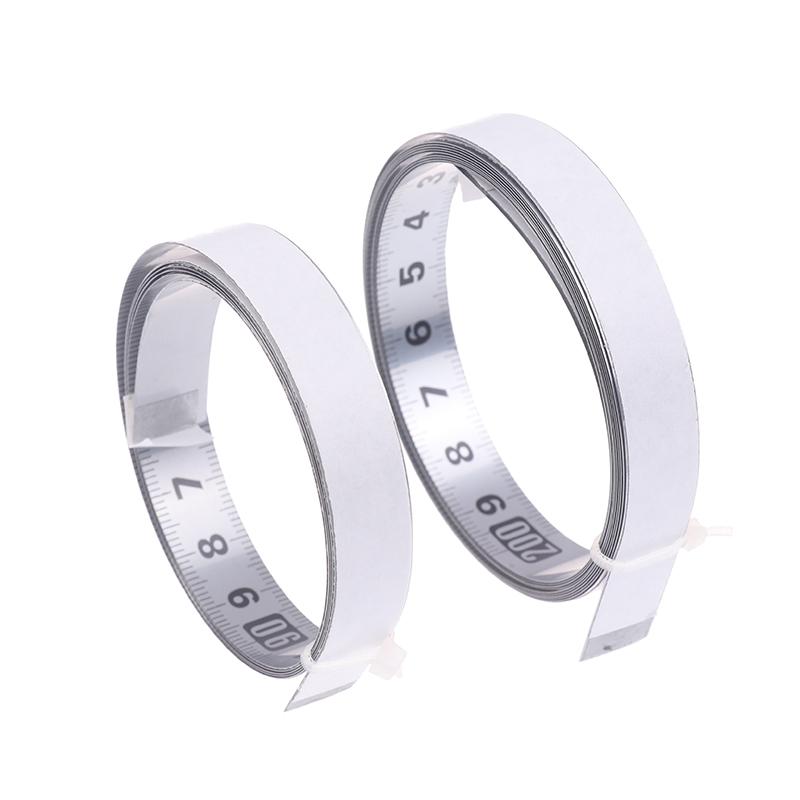 Self-Adhesive Tape Measure Steel Tape Ruler Metric Scale 1M/2M Length For T-Track Router Table Saw Household Measuring Tools