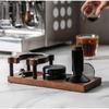 Wooden Espresso Tamper Rack 51/53/58mm Portable Manual Espresso Tamping Station for Cafe Office Restaurant Countertop Home Use