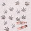 10Pcs Nail Art Rhinestones Maple Leaf Shape Shiny DIY Nail Art Artificial Crystals Nail Decor Sticker Charm Nail Salon Supplies
