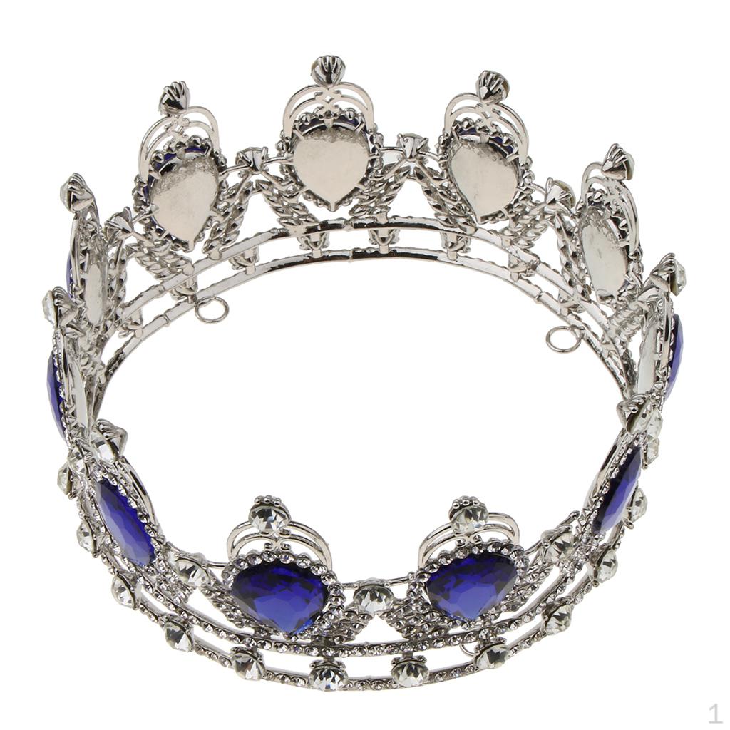 

Tiara Headband Rhinestone Bride Hair Accessories синий