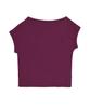 Nigaennikol Lettering Off Shoulder Top_Plum