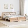 Platform Bed Frame with Headboard Brown 180 x 200 cm Wood Based Material