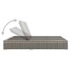 Double Sun Lounger Grey Poly Rattan
