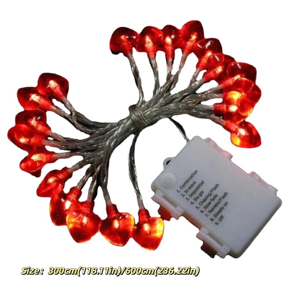 Battery Operated Love Heart Fairy Light Garland Romantic LED Valentines Day Decor  Party Decoration