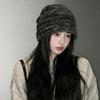 Women S Large Size Fold Knit Beanie Warm Winter Autumn Hat