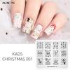 kads Nagelstempelplatten Weihnachten 001 Häuser Schneemann Elch Bild Nagelplatten Nail Art Stempel Vorlage Stempel für Nägel
