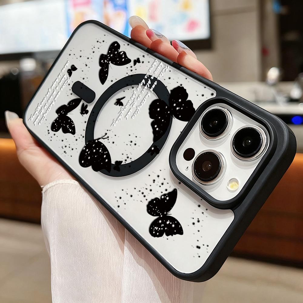 Magnetyczne etui na telefon dla iPhone 11 12 17 14 15 Pro Max 15 14 16 Pro13 14 15 16 Etui wstrząsoodporne Magnetyczny pierścień Mag-Safe Pokrowiec na tył