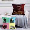 Game Vampire Survivors-S Pillow Case Anti-dustmite Pillowcase Invisible Zipper Silky Short Plush Sofa Cushion Cover
