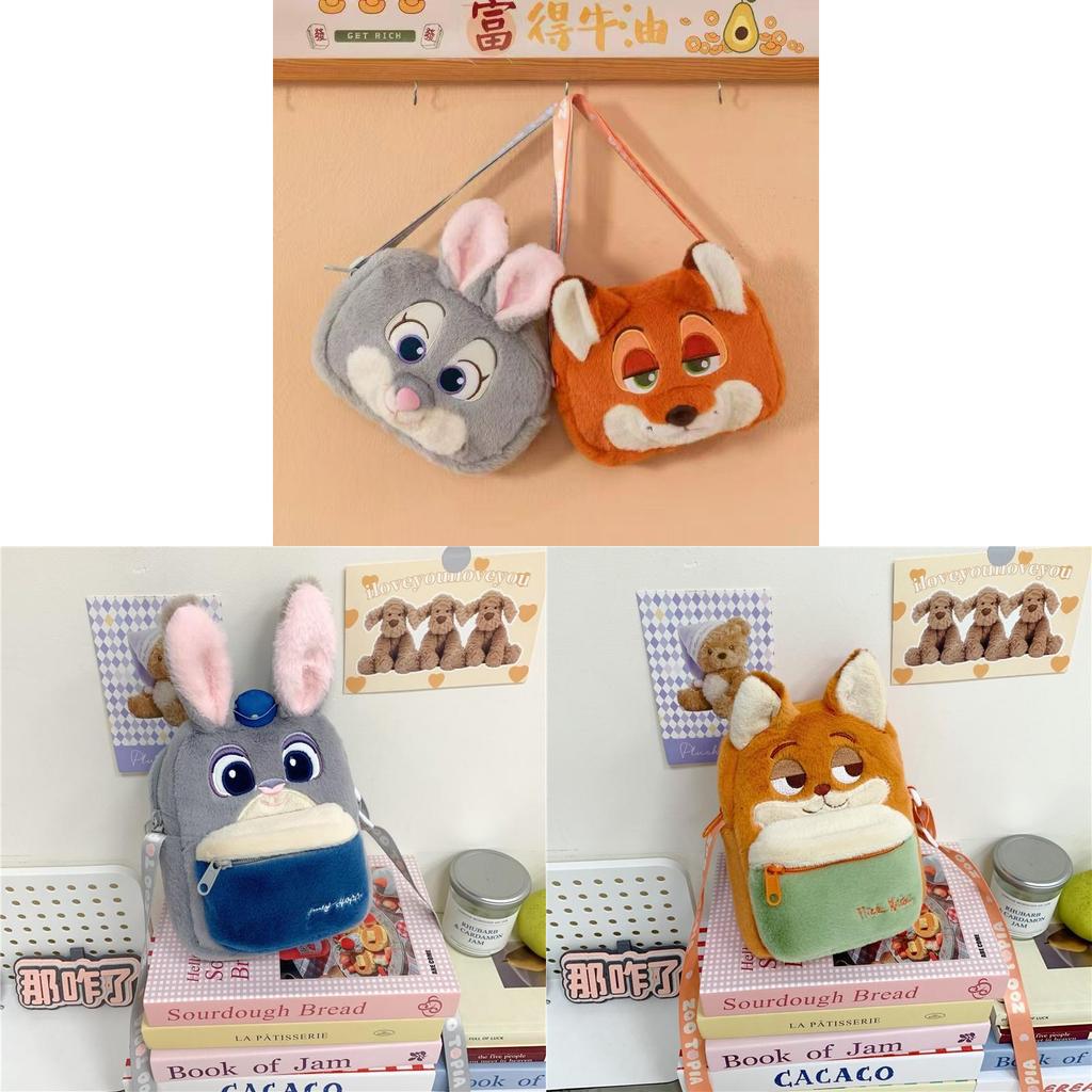 Zootopia 2 Cartoon Hase Plüsch Umhängetasche Mit Abnehmbarem Spielzeug Für Kinder Und Jugendliche