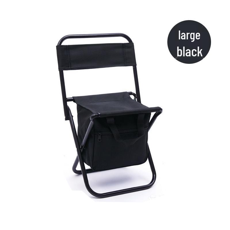 Portable Folding Stool with Storage Bag and Backrest - Outdoor Art Student Bench for Fishing