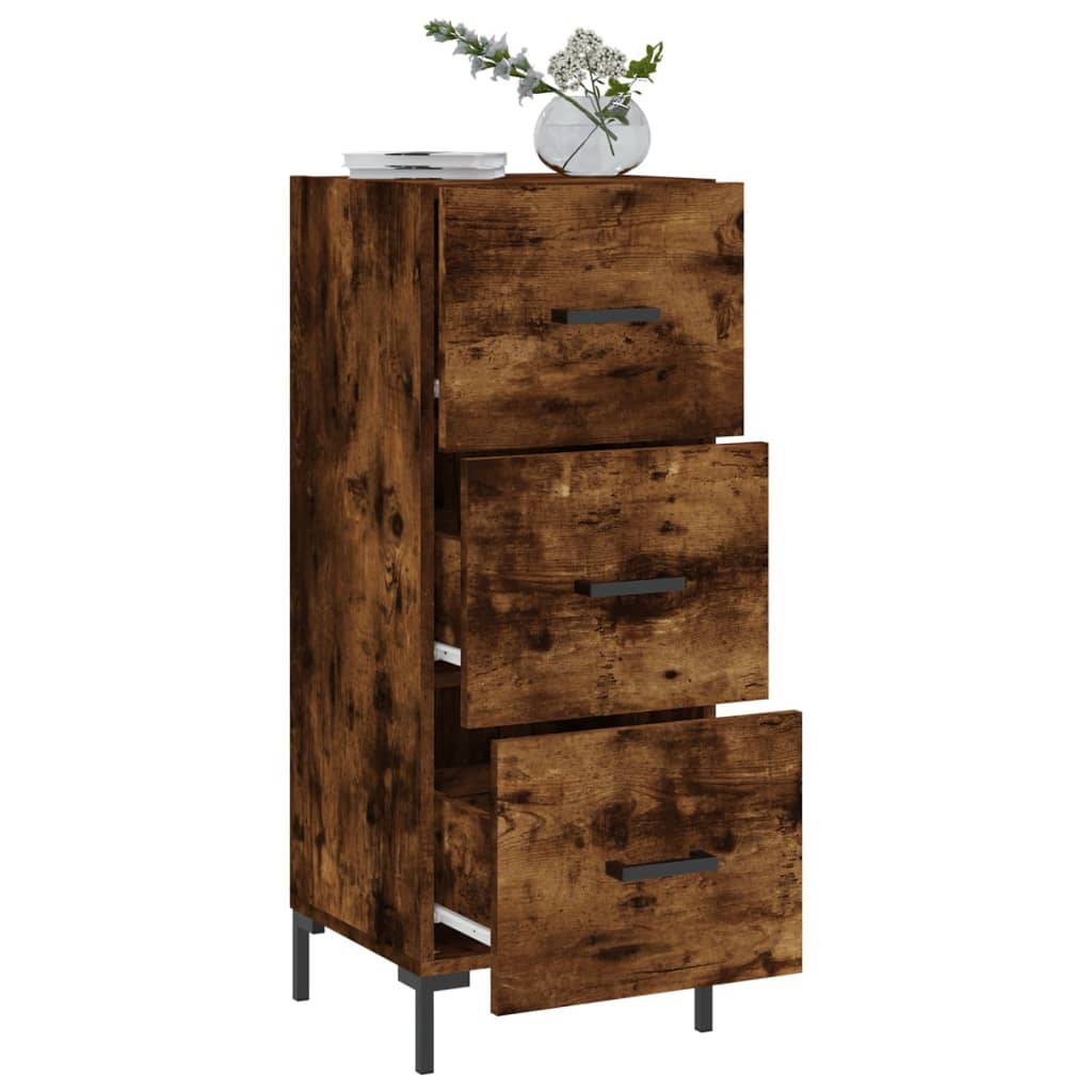 Sideboard Smoked Oak 34.5 x 34 x 90 cm Wood Based Panel
