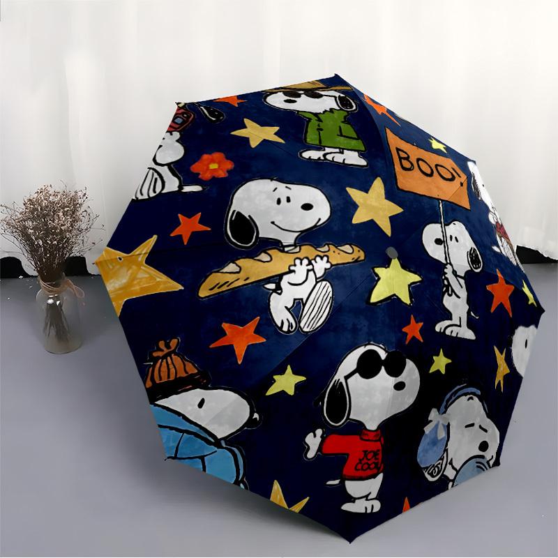 1pc Snoopy Halloween Windproof Automatic Umbrella, Portable Folding design, Lightweight for Women/Men Gift  a0811249