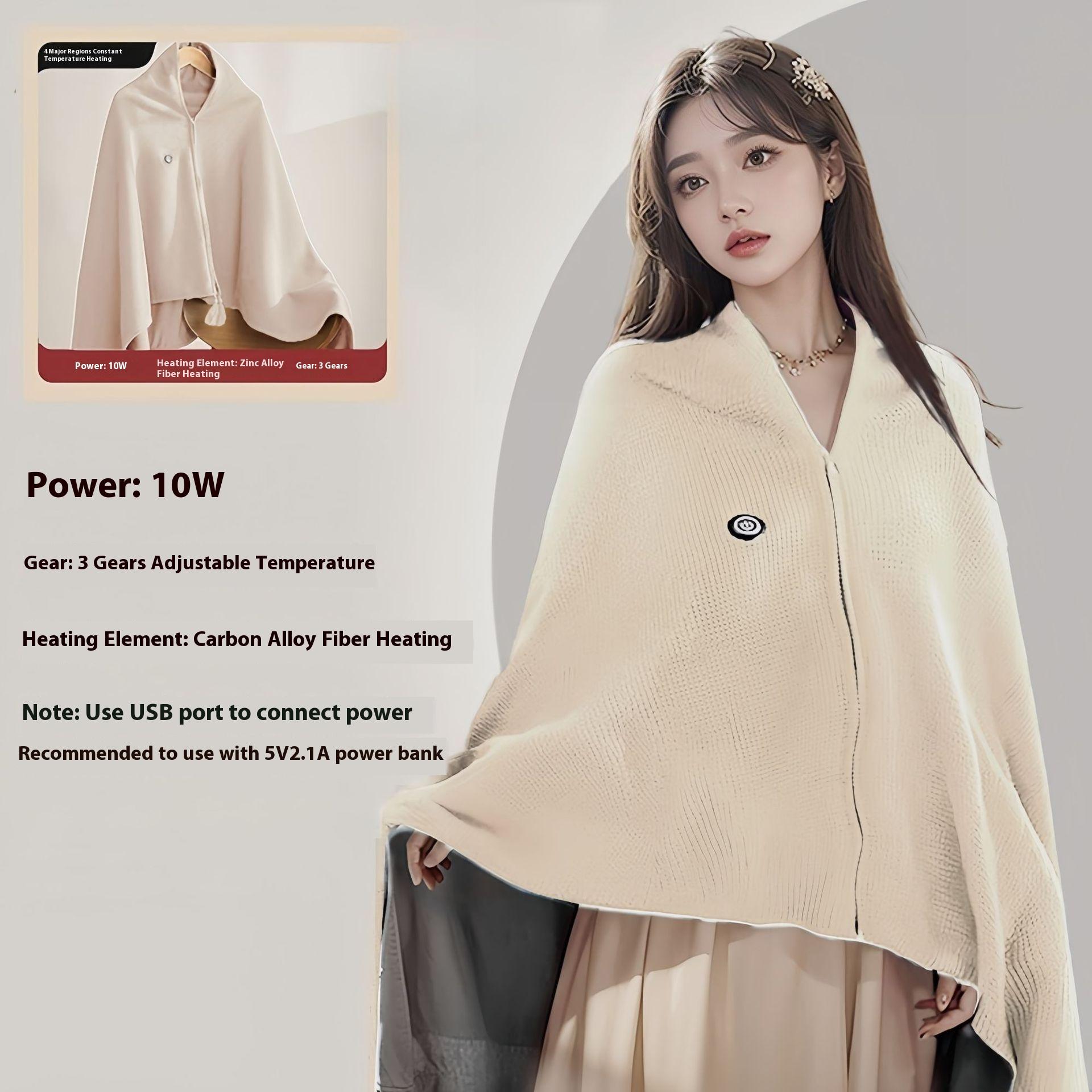 

USB Electric Blanket Electric Heated Blanket Heating Usb Powered Heating Shawl Wraps for Women Wearable Heated Throw Blanket