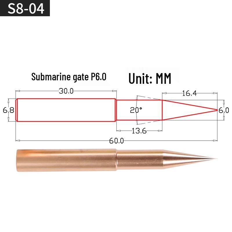 EDM Copper Electrode Rod - Fine Gate Submarine Red Copper