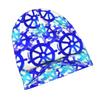 Glowing Blue Ship Wheel Watercolor Pattern Knit Hat with Subtle Fashion Details, Ideal for Adults Seeking Texture And Character In Cold-Season Daily W