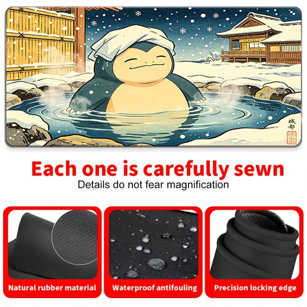 Pokemon Ash Electric Mouse Rainy Cave Gaming Desk Mat NonSlip Washable Mouse Pad 30x80x0.2cm