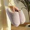 Mao Mao slippers autumn and winter 2025 new velvet warm home non-slip soft sole solid color shoes cotton mop