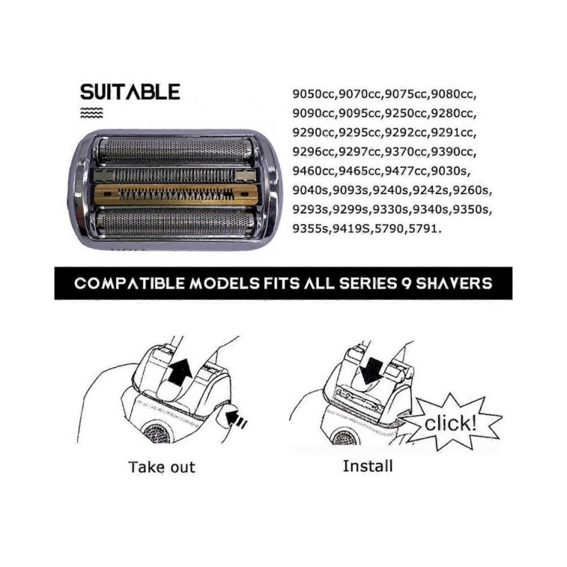 92S Series 9 Electric Shaver Replacement for Electric Shaver 9290cc 9291cc 9370cc 9293s 9385cc 9390cc
