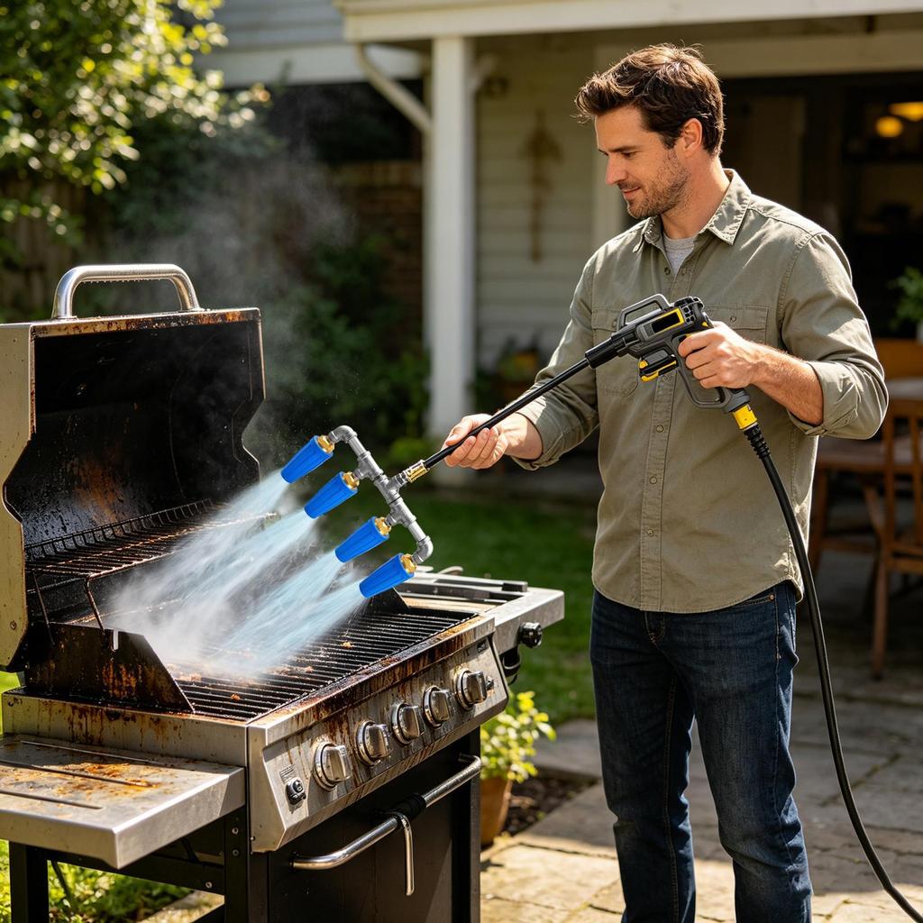 Hochdruck Wasserschlauch Düse Quad Rostbeständig Ergonomischer Wasser Sprüher Schnellverschluss Gartenschlauch Düse Für Autowäsche