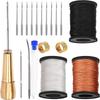 Diy Leather Sewing Kit Leather Sewing Awl Needle With Copper Handle Set Repairing Leather Shoes Sewing Tools Set
