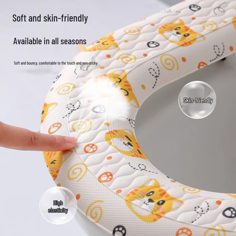 Vodotěsný EVA polštář na WC sedátko s madly - Roztomilý, Antibakteriální, Univerzální velikost pro všechna roční období