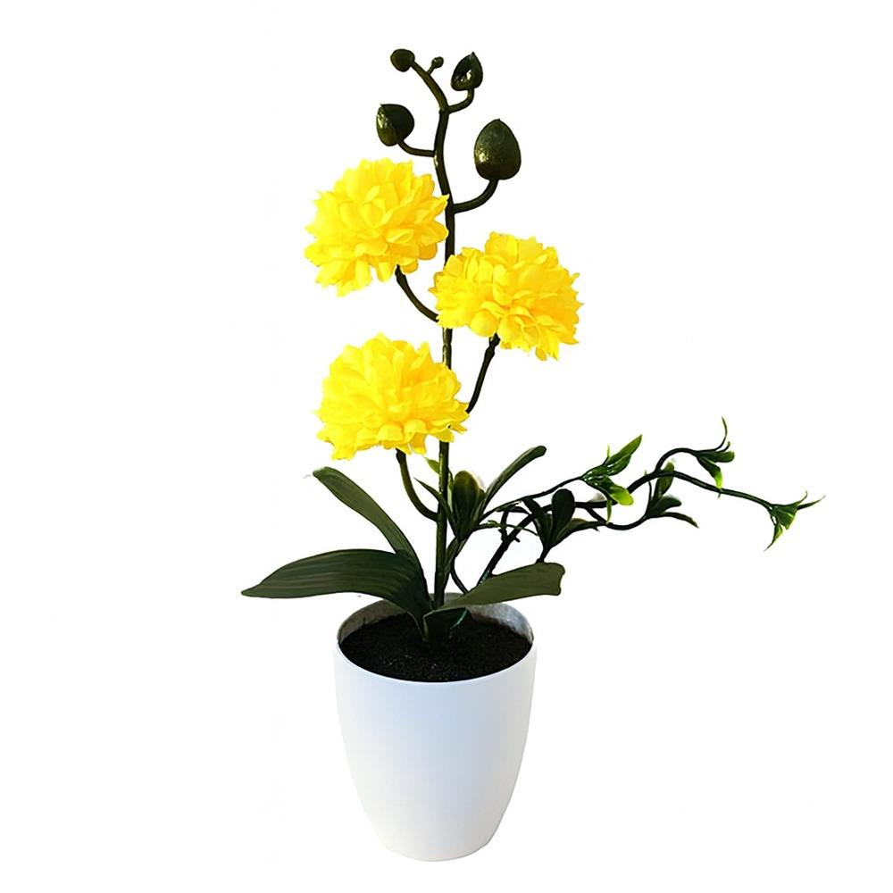 Small Ball Chrysanthemum Artificial Flower Bonsai Multicolor Photo Props Faux Chrysanthemum Flowerpotted Plastic