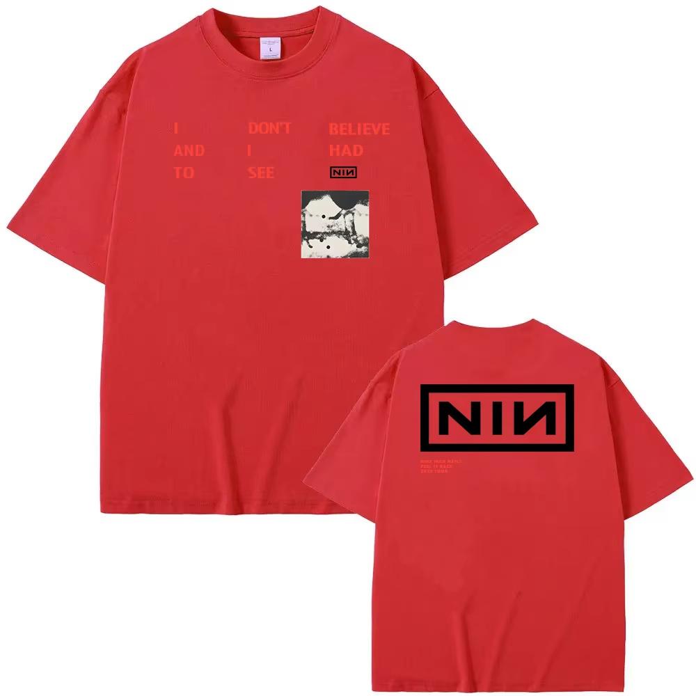 CBH LYRIC TEE Nine Inch Nails Band Gothic High Quality Teeshirt Hip Hop Style Sleeve Womenmen CottonTshirt Round Neck Tees