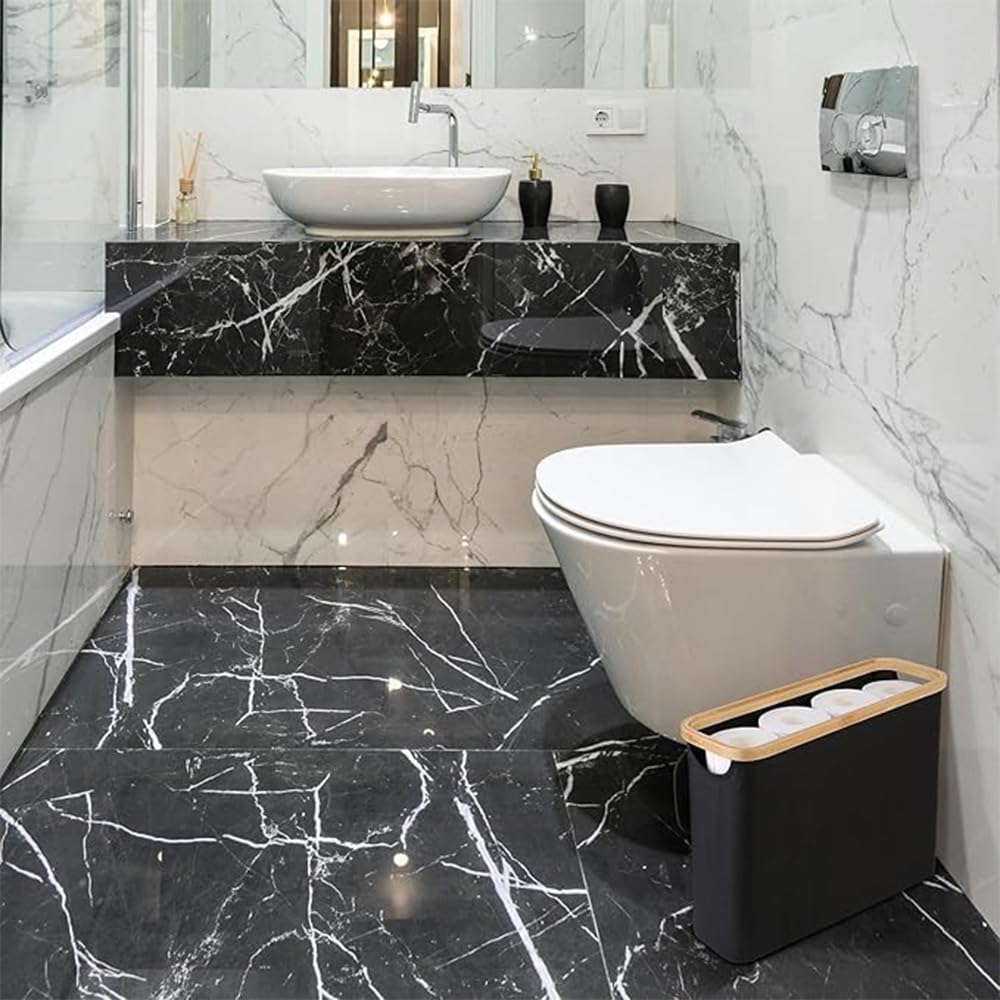 Toilet Paper Storage 28L, Toilet Paper Basket with Lid for Bathroom Storage Organizer, Free Standing Holds Up To 9-12 Rolls