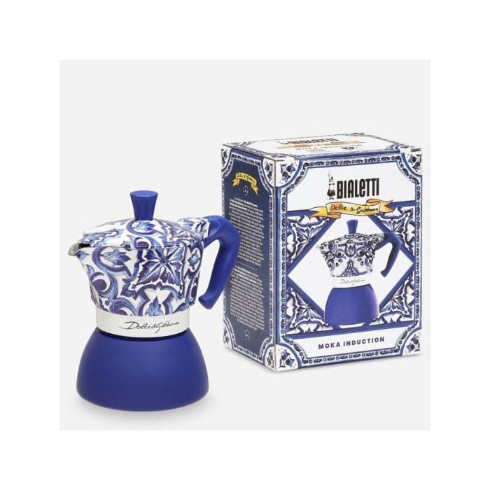 Italian Coffee Maker Bialetti 5356 0 19L Blue White Aluminum 4 Cups