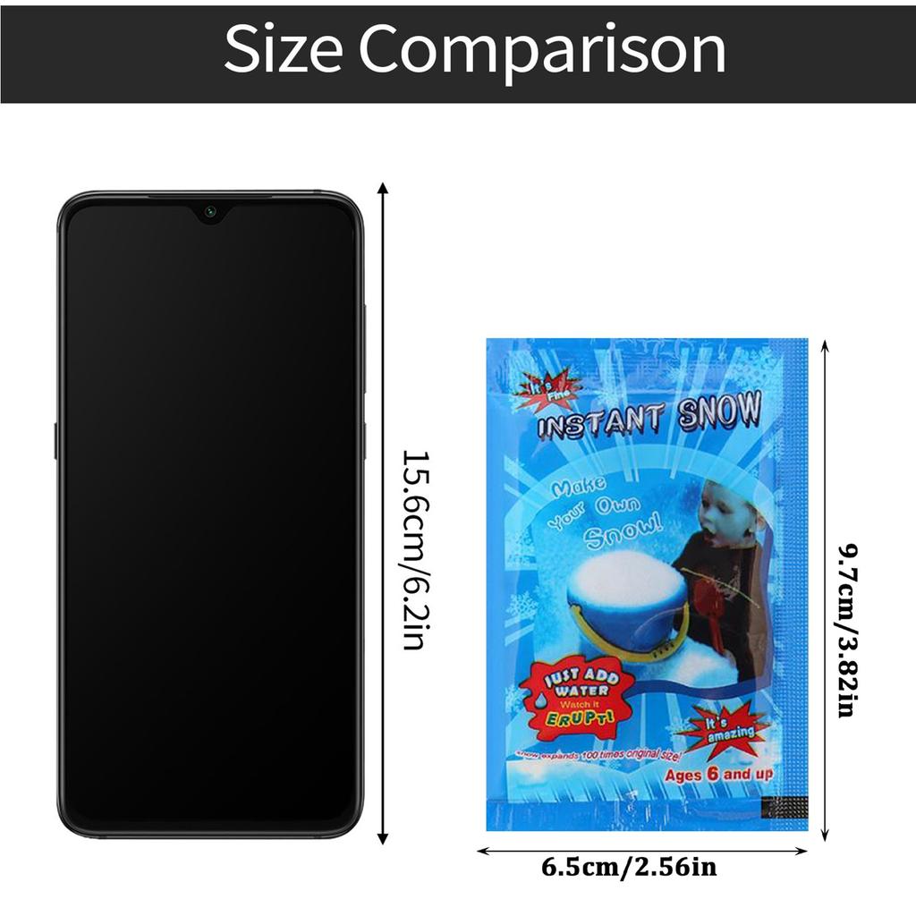 Instant Fake Snow Powder, Great For Kids, Holiday Decorating, Sensory Play & Slime - 1 Pack