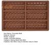 Molde de Chocolate de 6 cavidades, molde de barra de caramelo de silicona con forma Rectangular, molde antiadherente para gofres, tarta de queso, pudín, pastel, postre