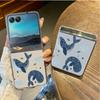 Cute Whale Pattern Transparent Case For Motorola Razr 60 50 40 Ultra Razr60 Razr50 Razr40 Shockproof Folding Hard PC Phone Cover
