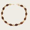 1pc Women'S Oval Resin Geometric Choker Necklace | Vintage Beaded Sweater Chain In Umber Color, Ideal for Daily Wear and Valentine'S Day Gift