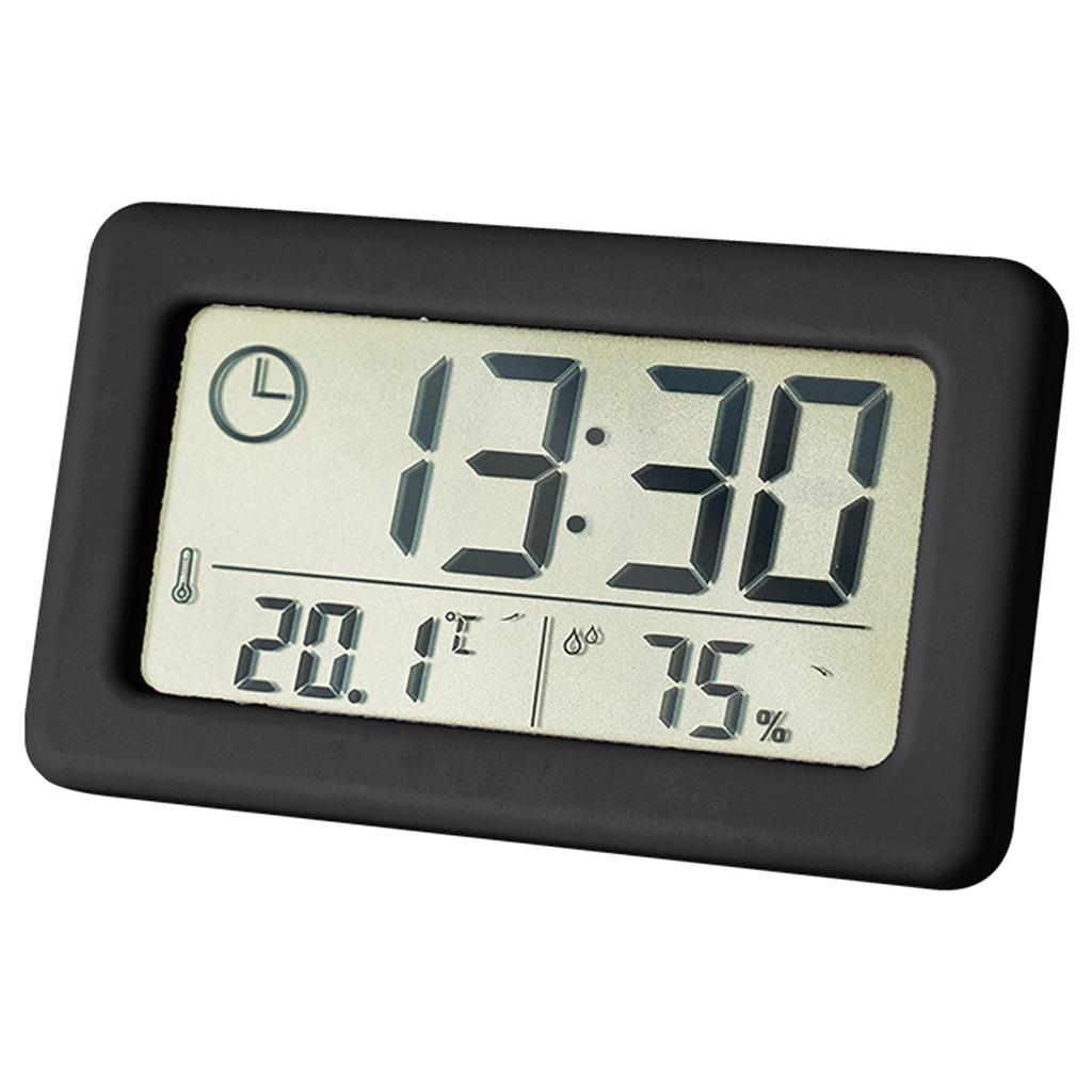 Electronic Clock Featuring Large LCD Display and Accurate Temperature Humidity Meter Sensor
