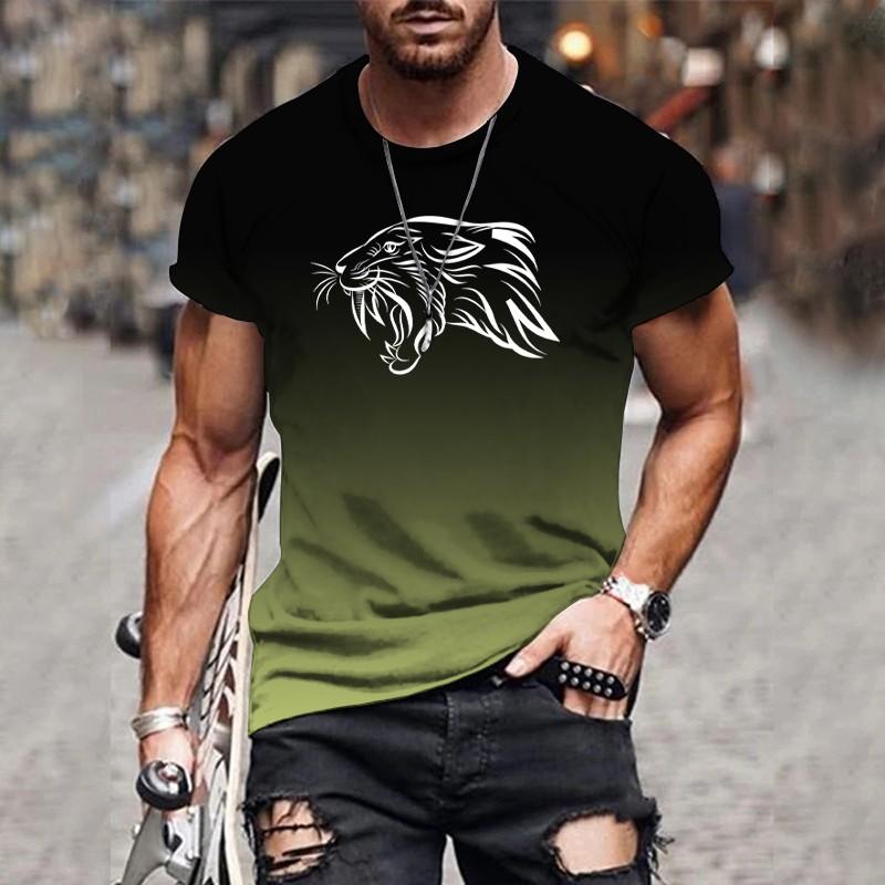 Летняя мужская футболка с рисунком животных 3D — фото 5