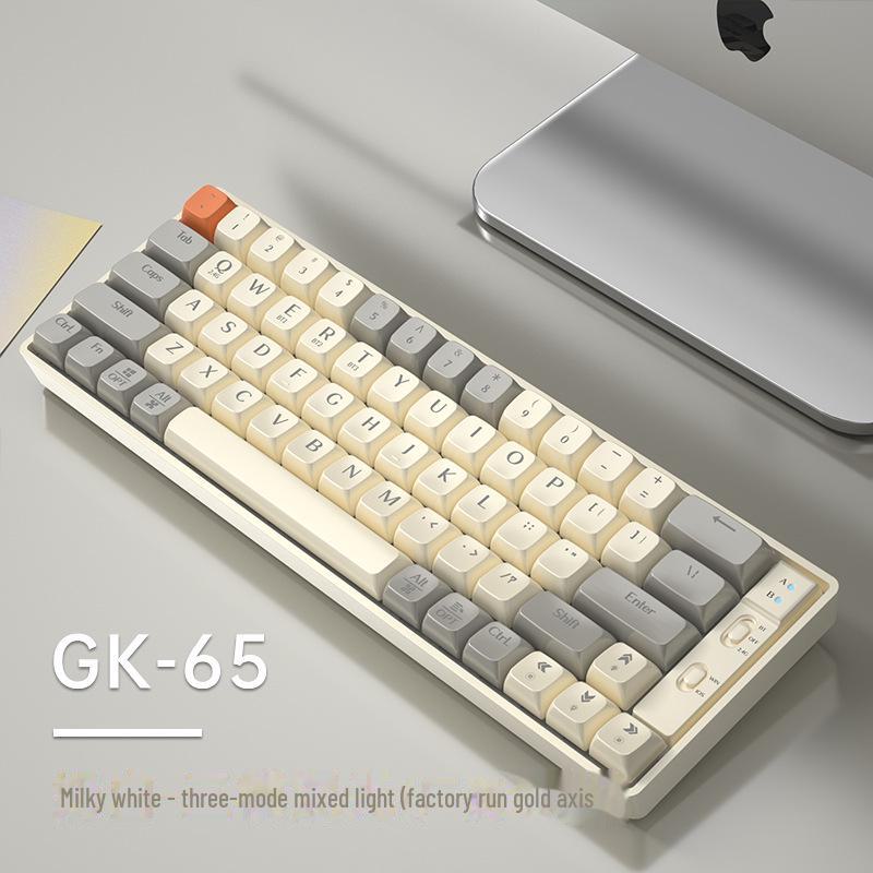 Langtu GK65/85/102 Bluetooth Wireless Mechanical Gaming Keyboard, Three-Mode for Competitive Play and Office Use.