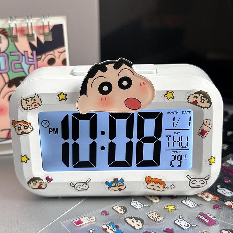Luminous Cute Beaver Alarm Clock - Multifunctional Silent Desktop Clock with Timer for Dorms and Bedside.