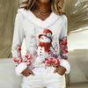 Dámské košile s dlouhým rukávem Roztomilé topy Vánoční potisky Trička Blůzy Ležérní Nadměrné velikosti Základní topy Pulovr
