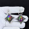 Natural Rainbow Solar Quartz Antique Earrings 925 Sterling Silver Earring, Boho Silver Jewelry Dangle Earrings, Valentine Day Gift