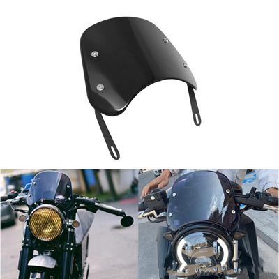 1 Pair Motorcycle Windshield Wind Deflector Windscreen Universal for Motorcycles 6.5-9.45-inch Round Headlights