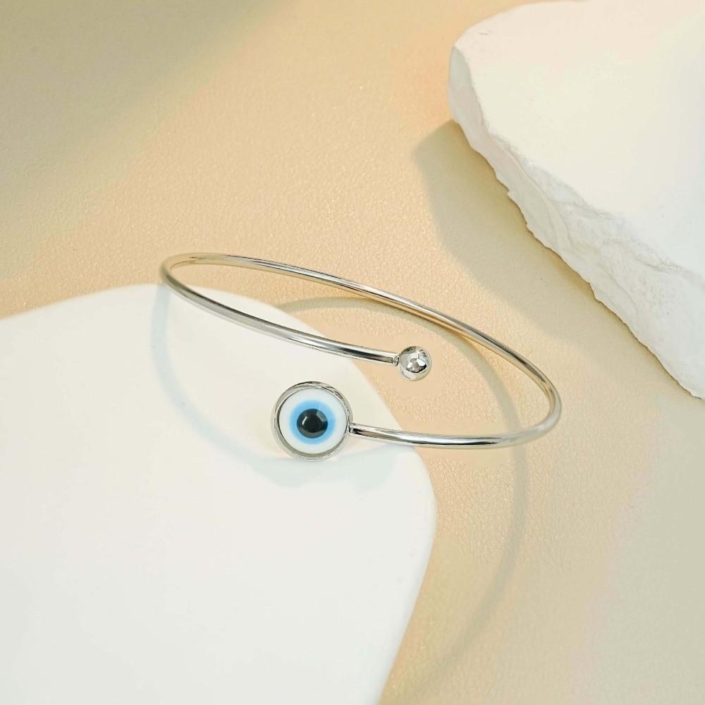Zinc Zinc Alloy Demon Eye Bracelet Gothic Blue Eye Ring Trendy Adjustable Creative Bangle  Gift Giving