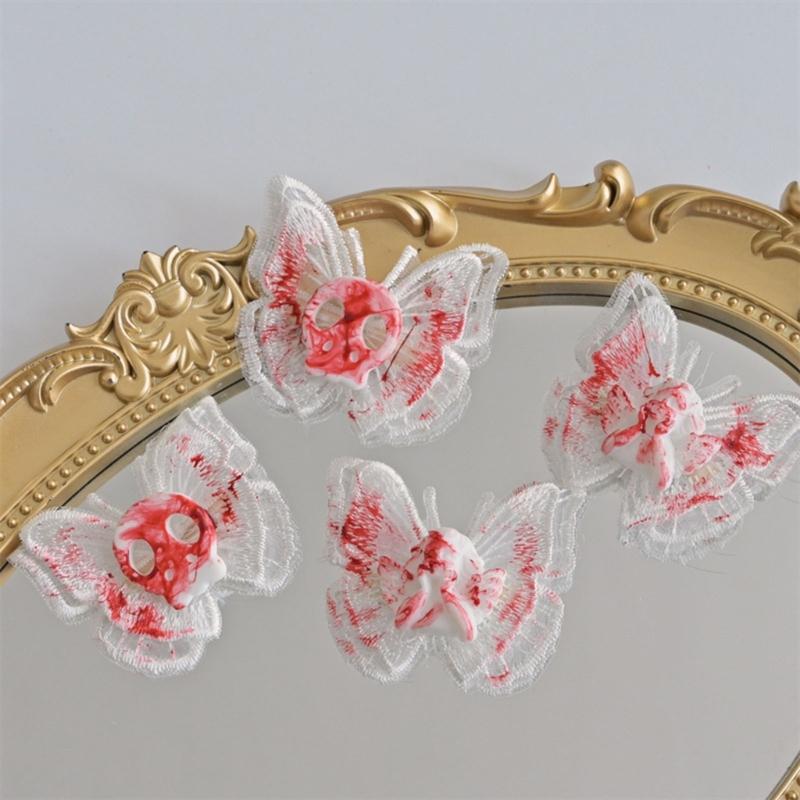 Vintage Dark Hairpin Steampunk Skeleton for Head Hair Clip Angel for Butterfly Headdress Hair Accessories for Performanc