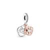 Two-Tone Rose Pendant Women Jewelry 789373C01