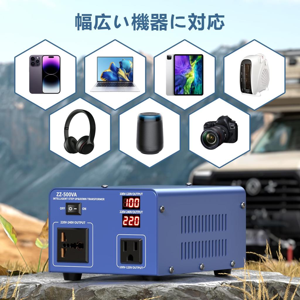 JARXIOKE 500W 220V To Compatible with 220V Overseas 1 Outlet 1 Outlet Step-Up/Step-Down Transformer, 100V, Dual-Purpose Step-Down/Step-Up Transformer,